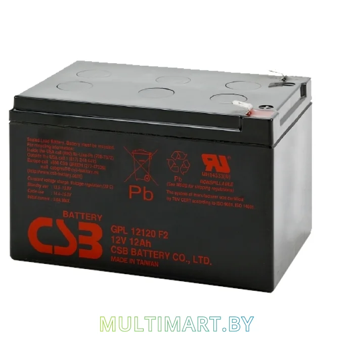 Аккумулятор для ИБП CSB GPL12120 F2 (12В/12 А·ч)